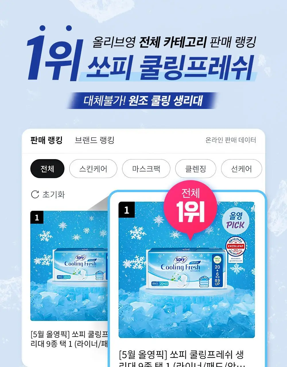 [증량 다번들 기획]쏘피 쿨링프레쉬 생리대 대용량 3팩 4종 택 1 (패드/안심숙면팬티) 상세페이지 2